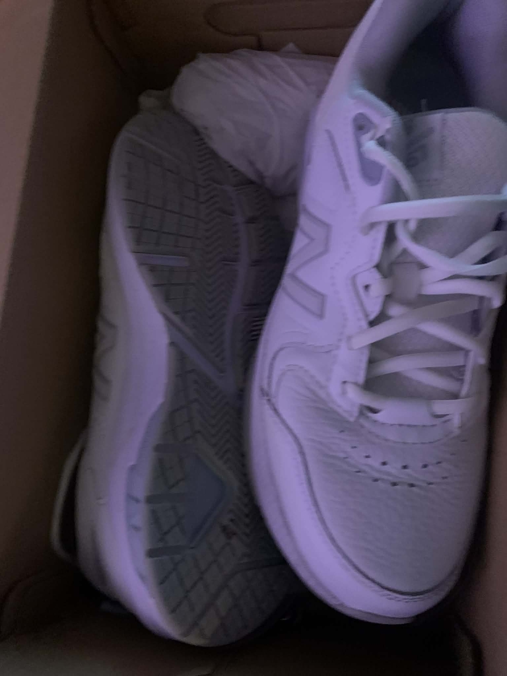 New Balance Women’s White Lace-Up Sneakers